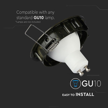 Corp spot GU10 auriu încastrat, rotund, V-Tac SKU-8579