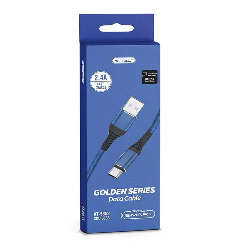 Cablu Tip C 1m Gold Edition - Albastru