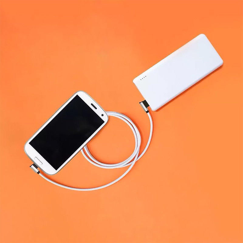 Cablu USB-A la USB tip C Diamond Edition de 1 m argintiu cu conectori la 90 de grade V-Tac SKU-8639