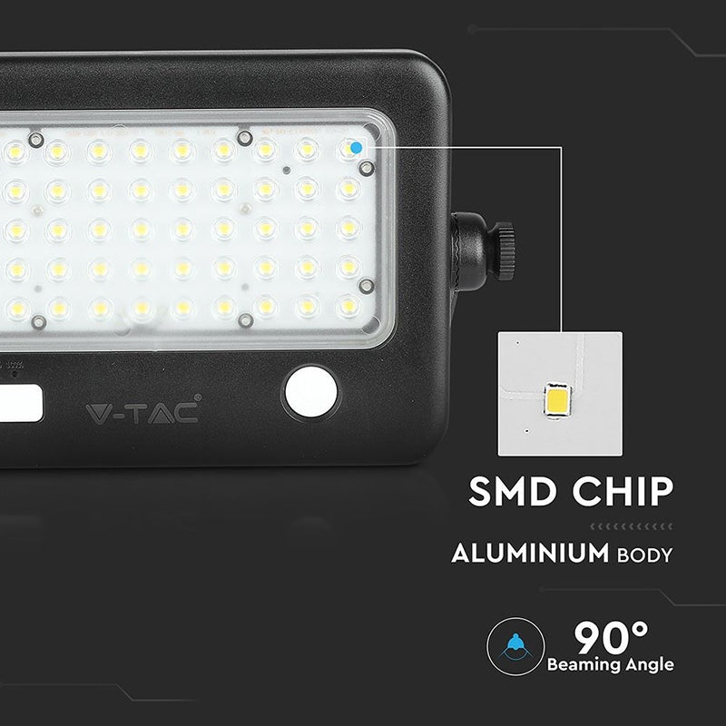Reflector LED 10W 4000K cu încărcare solară exterior IP65 V-Tac SKU-8674