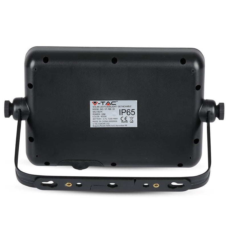 Reflector LED 10W 4000K cu încărcare solară exterior IP65 V-Tac SKU-8674