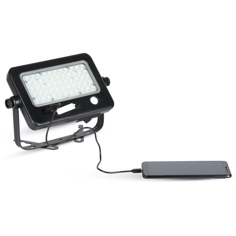 Reflector LED 10W 4000K cu încărcare solară exterior IP65 V-Tac SKU-8674