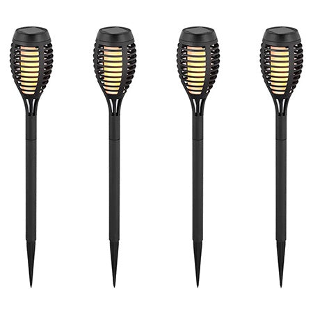 Set 4 corpuri iluminat grădină solar IP44 3 în 1 efect flacără V-Tac SKU-8689