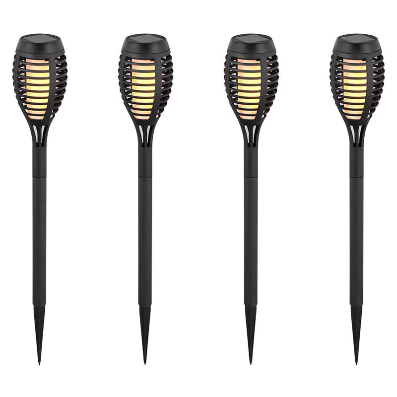 Set 4 corpuri iluminat grădină solar IP44 3 în 1 efect flacără V-Tac SKU-8689