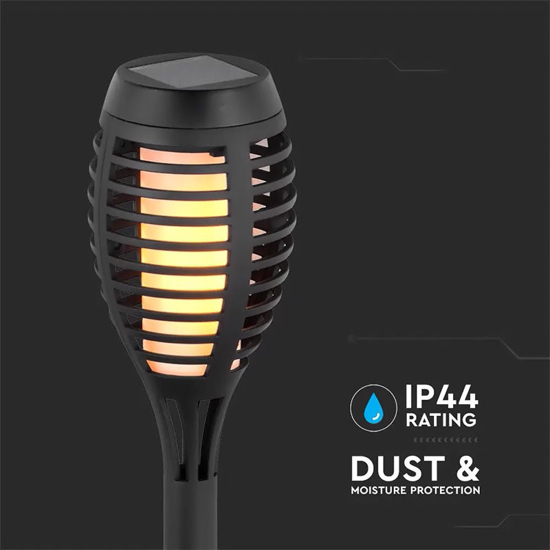 Set 4 corpuri iluminat grădină solar IP44 3 în 1 efect flacără V-Tac SKU-8689
