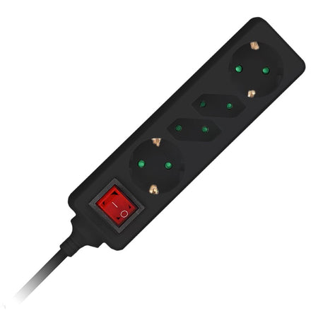 Prelungitor cu 4 prize și întrerupător, 2 Schuko + 2 Euro, cablu de 1,5 m V-Tac SKU-8771