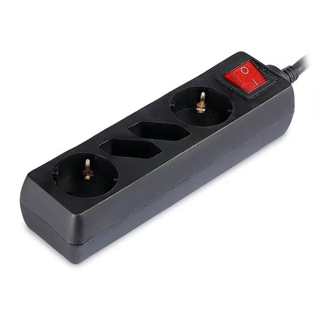 Prelungitor 4 Cai Cu Intrerupator 1.5m( 3g1.5mm2) Negru