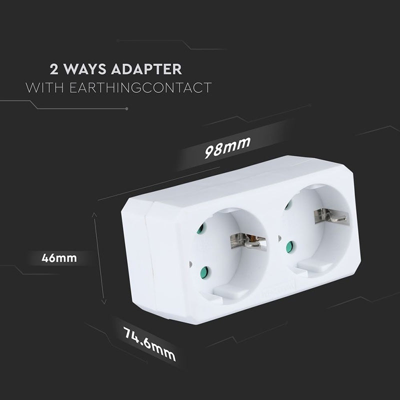 Adaptor 2 Prize 2x16a Max 2300w SKU-8783
