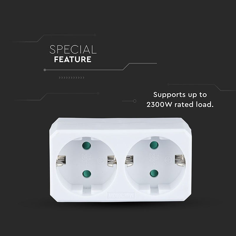 Adaptor 2 Prize 2x16a Max 2300w SKU-8783