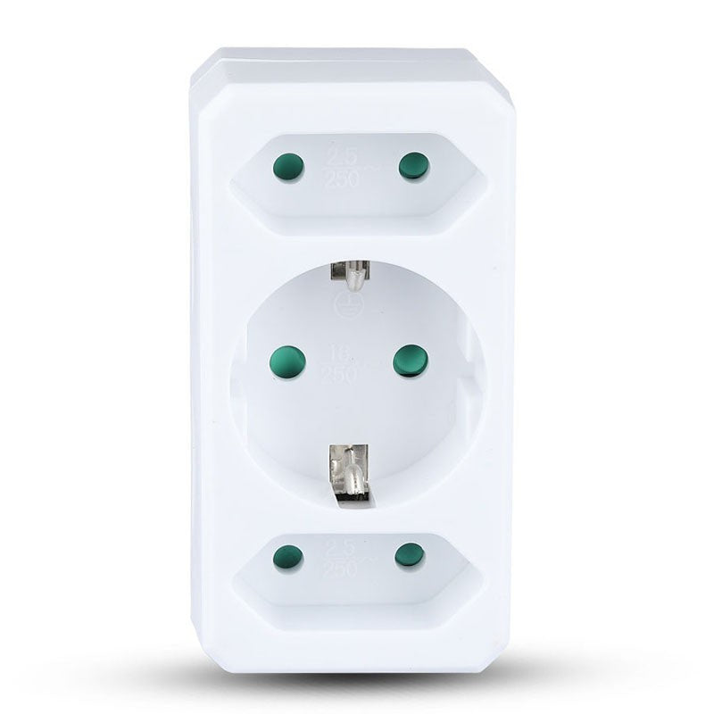 Adaptor 3 Prize 2x2.5a Si 1x16a Max 3680w SKU-8784