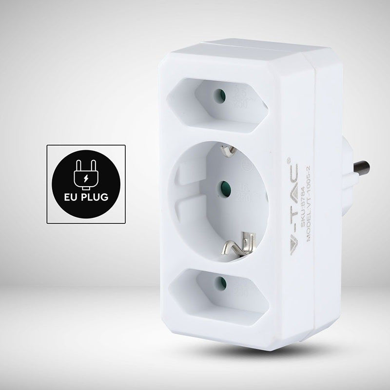 Adaptor 3 Prize 2x2.5a Si 1x16a Max 3680w SKU-8784
