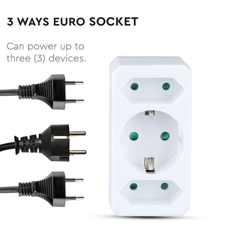Adaptor 3 Prize 2x2.5a Si 1x16a Max 3680w SKU-8784