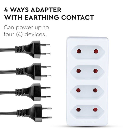 Adaptor 4 Prize 4x2.5a Max 3680w SKU-8785