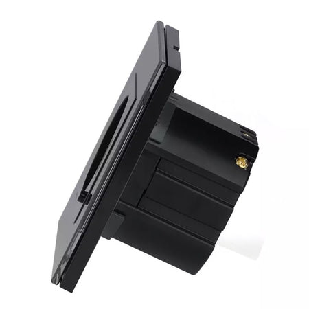 Priza Smart Simpla 16a Cu Rama Din Sticla , Negru SKU-8797