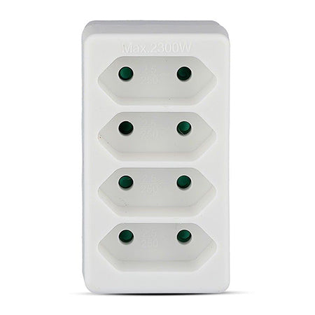 Adaptor 4 prize, 2300 W, IP20, alb, V-Tac SKU-8803
