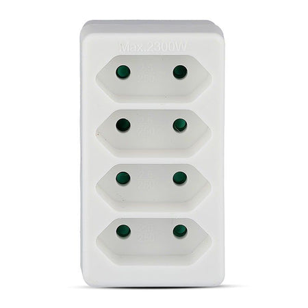 Adaptor 4 prize, 2300 W, IP20, alb, V-Tac SKU-8803