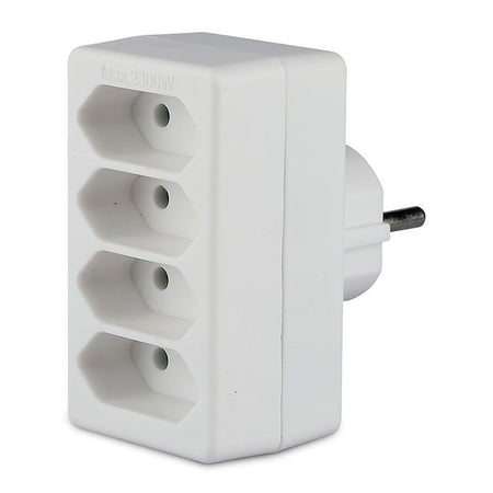 Adaptor 4 prize, 2300 W, IP20, alb, V-Tac SKU-8803