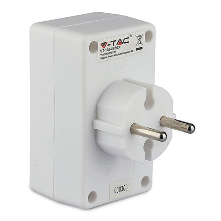 Adaptor 4 prize, 2300 W, IP20, alb, V-Tac SKU-8803