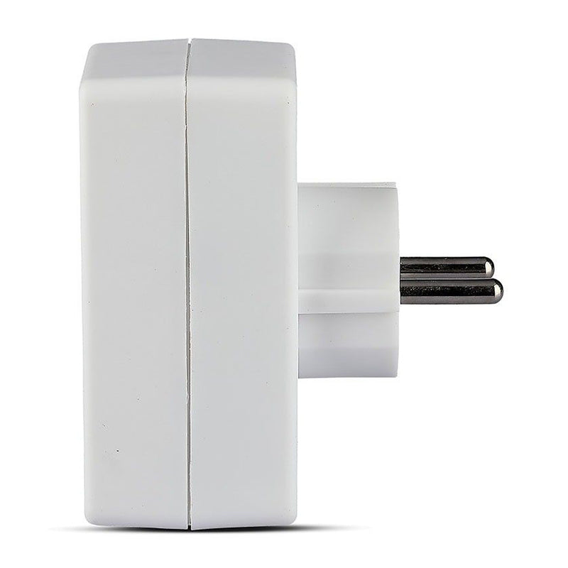 Adaptor 4 prize, 2300 W, IP20, alb, V-Tac SKU-8803