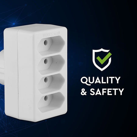 Adaptor 4 prize, 2300 W, IP20, alb, V-Tac SKU-8803