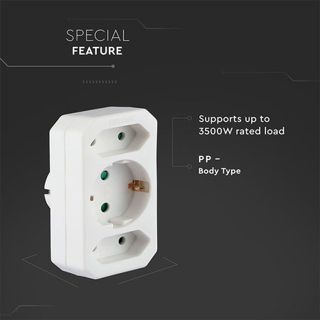 Adaptor 3 Prize 3x16a Max 3500w