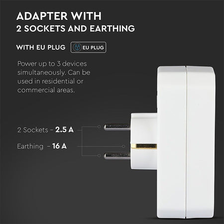 Adaptor 3 Prize 3x16a Max 3500w