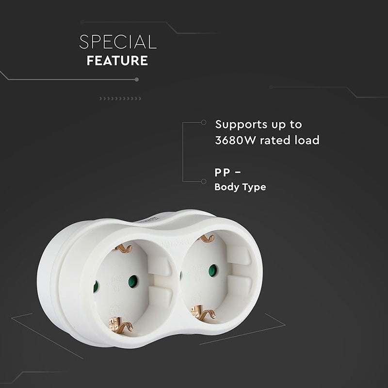Adaptor 2 Prize 3x16a Max 3680w