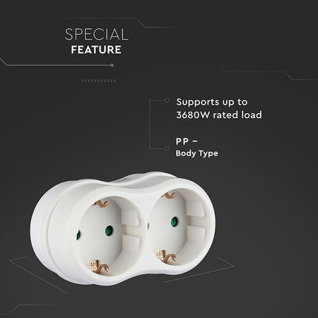 Adaptor 2 Prize 3x16a Max 3680w