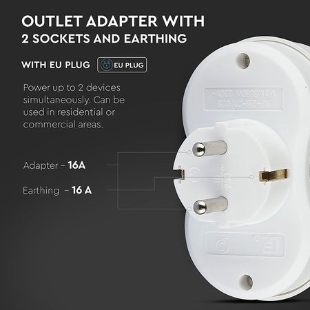 Adaptor 2 Prize 3x16a Max 3680w