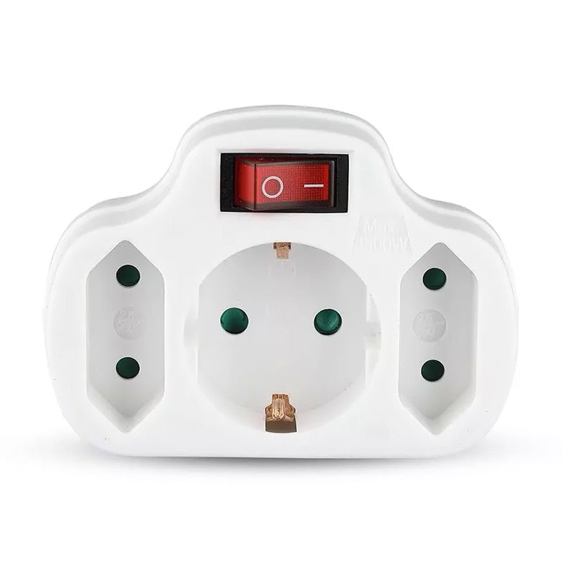 Adaptor 3 Prize Cu Intrerupator 3x16a Max 3500w