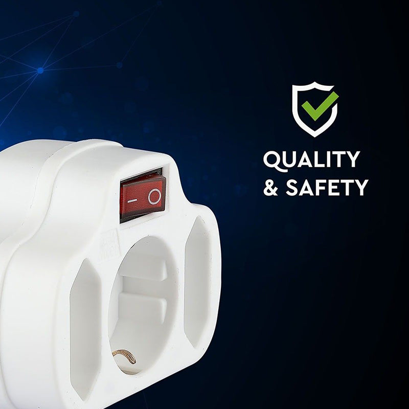 Adaptor 3 Prize Cu Intrerupator 3x16a Max 3500w