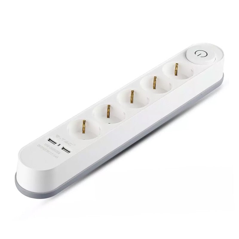 Prelungitor 5 Cai Cu Intrerupator + 2usb 3m(3g1.5mm2)