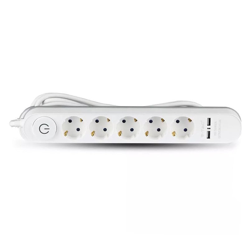 Prelungitor 5 Cai Cu Intrerupator + 2usb 3m(3g1.5mm2)