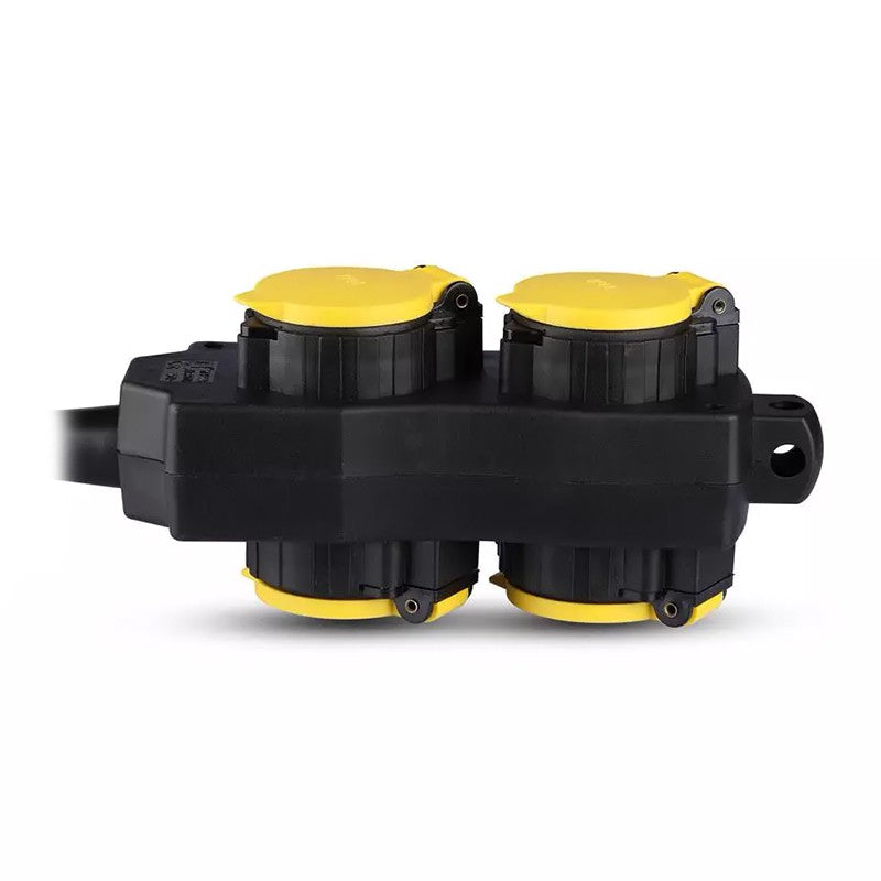 Prelungitor de exterior cu 4 prize și protecție IP44 cu cablu de 3 m V-Tac SKU-8814