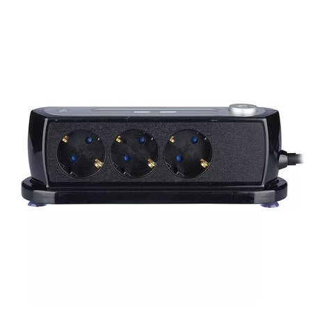 Prelungitor 3cai + 2usb 1.4m (3g1.5mm2) - Negru