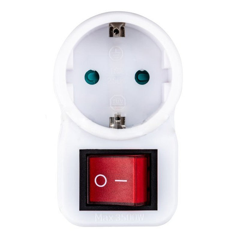 Adaptor cu întrerupător 16A putere maximă 3500 W, alb V-Tac SKU-8841