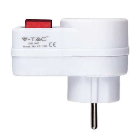 Adaptor cu întrerupător 16A putere maximă 3500 W, alb V-Tac SKU-8841