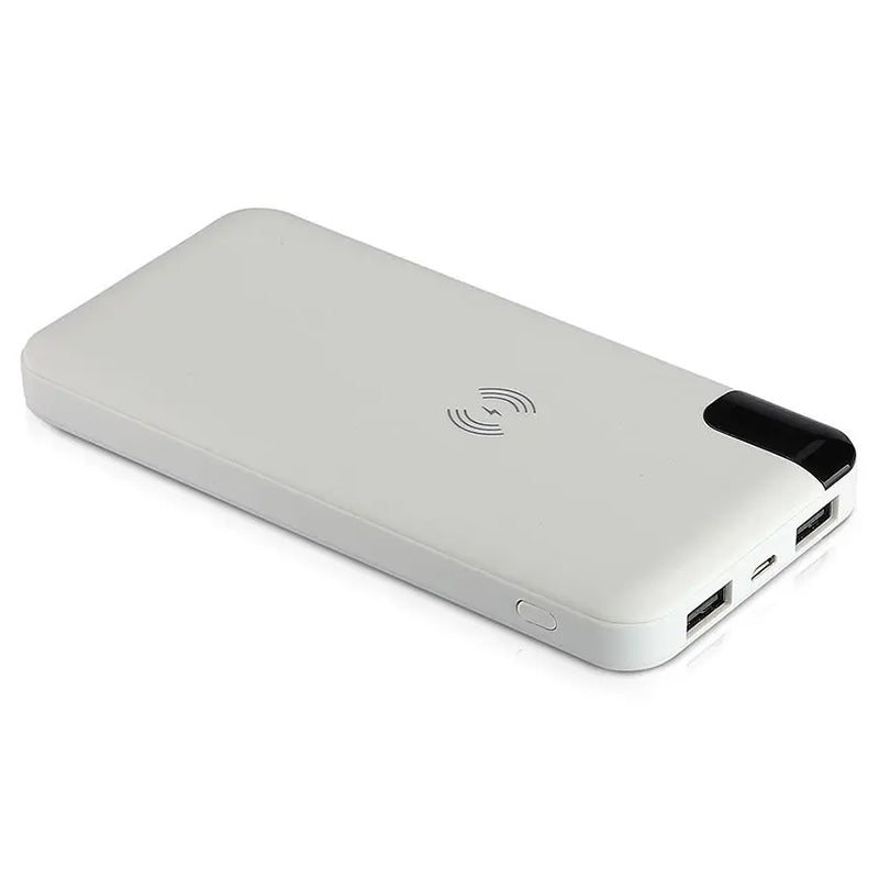 Power bank wireless 8000 mAh, afișaj digital, alb, V-Tac SKU-8861