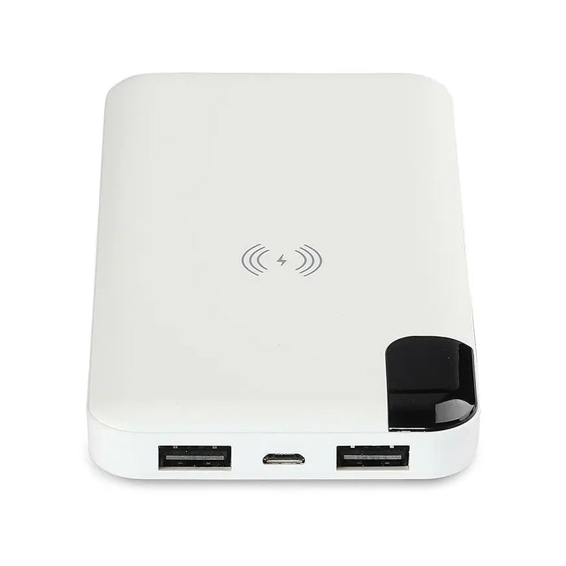 Power bank wireless 8000 mAh, afișaj digital, alb, V-Tac SKU-8861