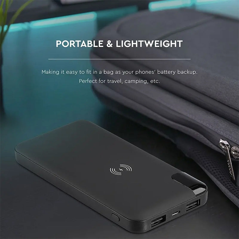 Power bank wireless 8000 mAh cu stand, negru V-Tac SKU-8863
