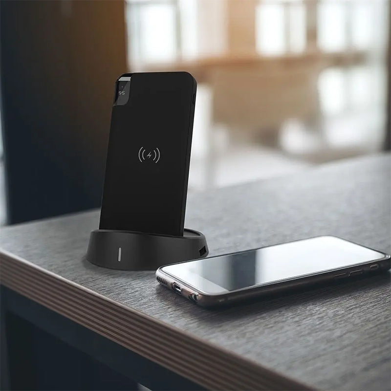 Power bank wireless 8000 mAh cu stand, negru V-Tac SKU-8863
