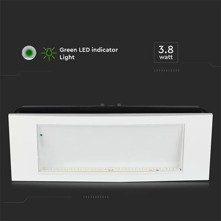 Lampă LED ieșire de urgență 3.8W, 6000K, alb rece, V-Tac SKU-899