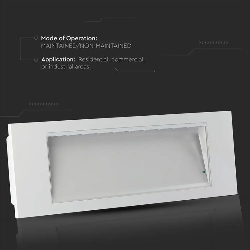 Lampă LED ieșire de urgență 3.8W, 6000K, alb rece, V-Tac SKU-899