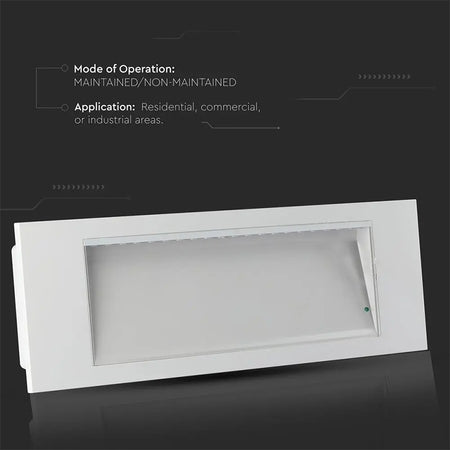 Lampă LED ieșire de urgență 3.8W, 6000K, alb rece, V-Tac SKU-899