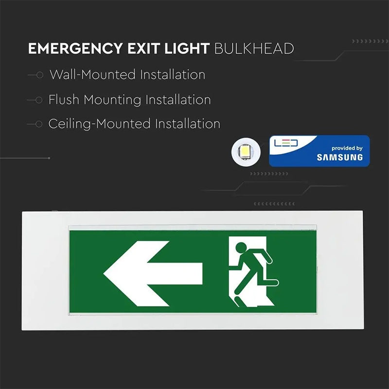 Lampă LED ieșire de urgență 3.8W, 6000K, alb rece, V-Tac SKU-899