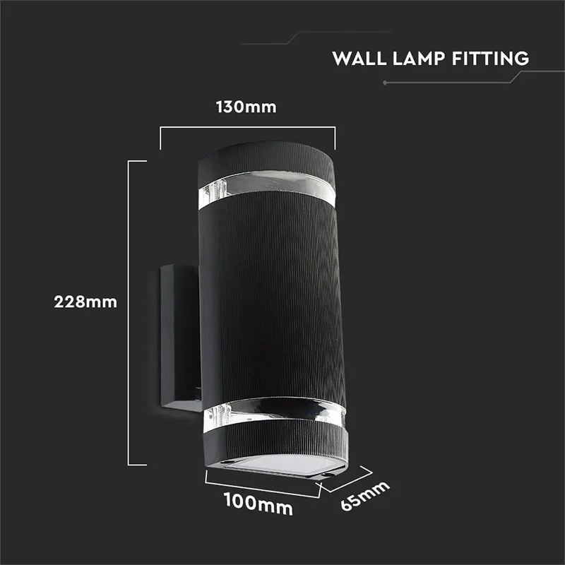 Lampă perete, soclu E27, IP44, negru, rezistent exterior V-Tac SKU-93573