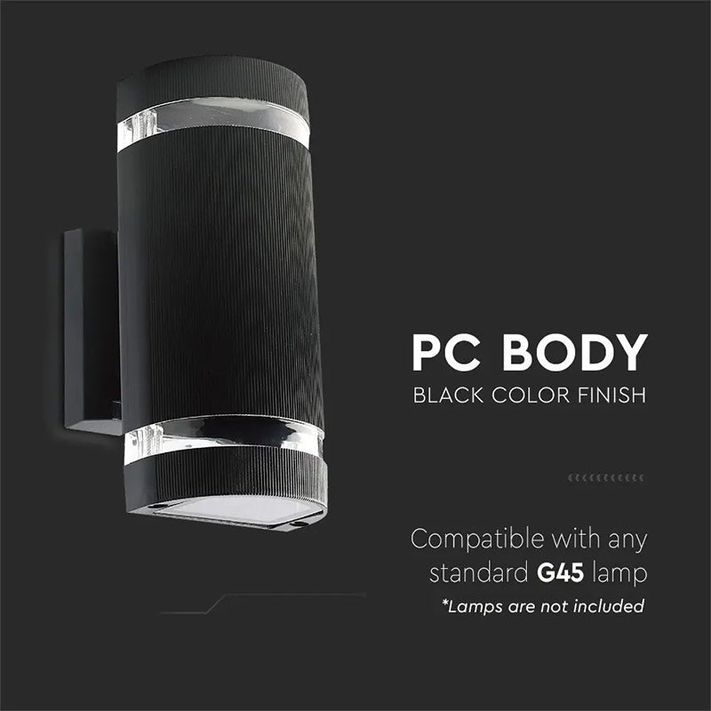 Lampă perete, soclu E27, IP44, negru, rezistent exterior V-Tac SKU-93573