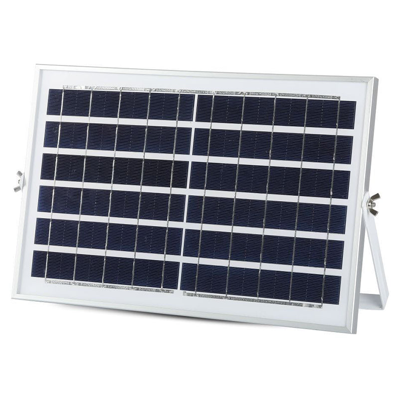 Reflector LED solar 12 W 6000 K cu panou solar și telecomandă V-Tac SKU-94006