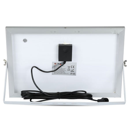 Reflector LED solar 12 W 6000 K cu panou solar și telecomandă V-Tac SKU-94006