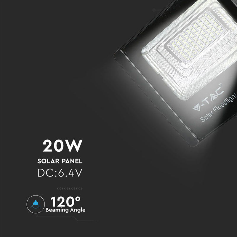 Reflector Led 20w 6000k Cu Incarcare Solara